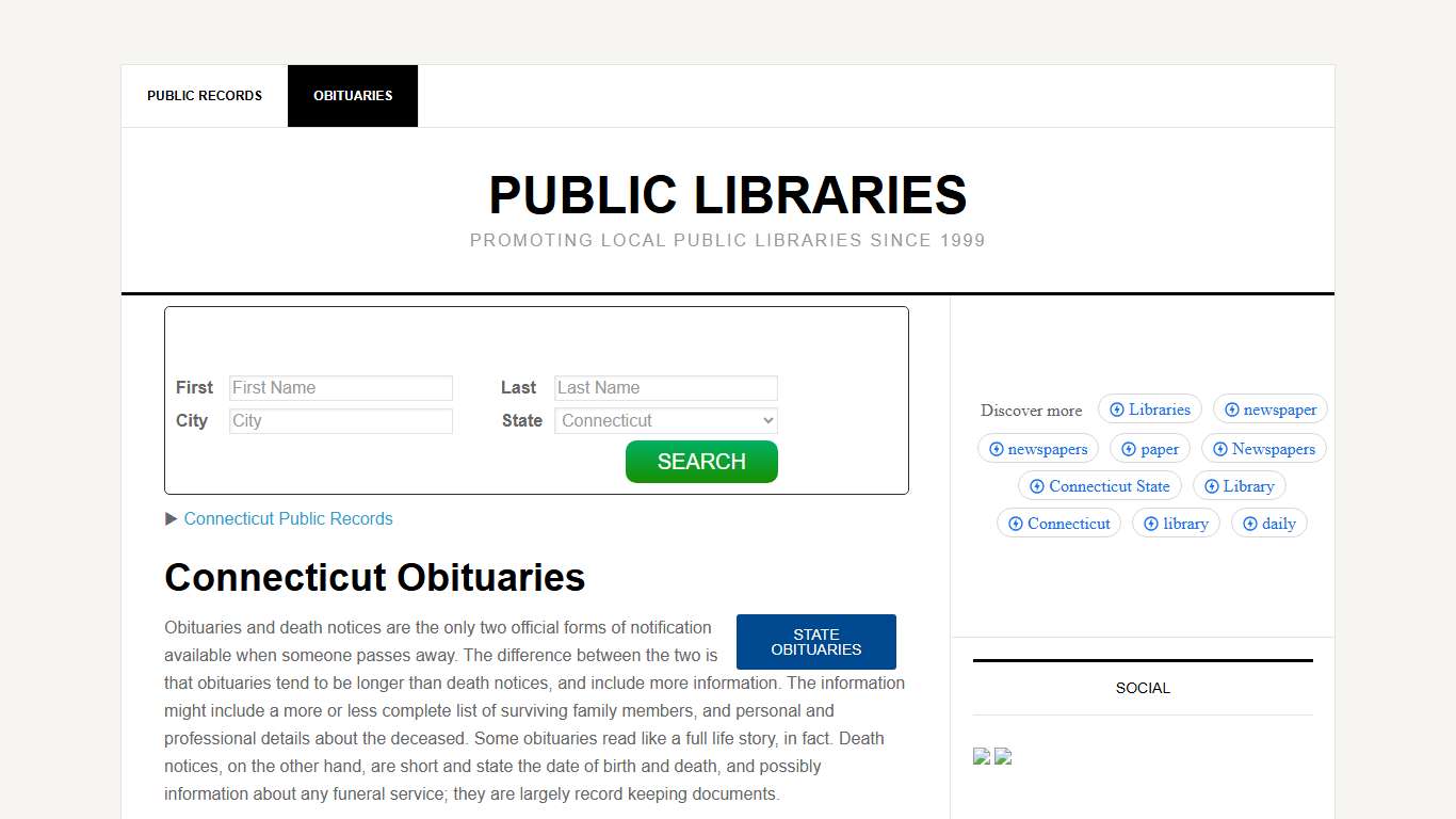 Connecticut Obituaries