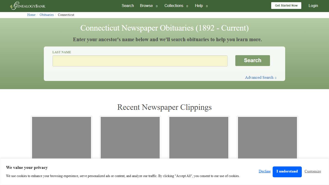 Connecticut Obituary Archive Search GenealogyBank